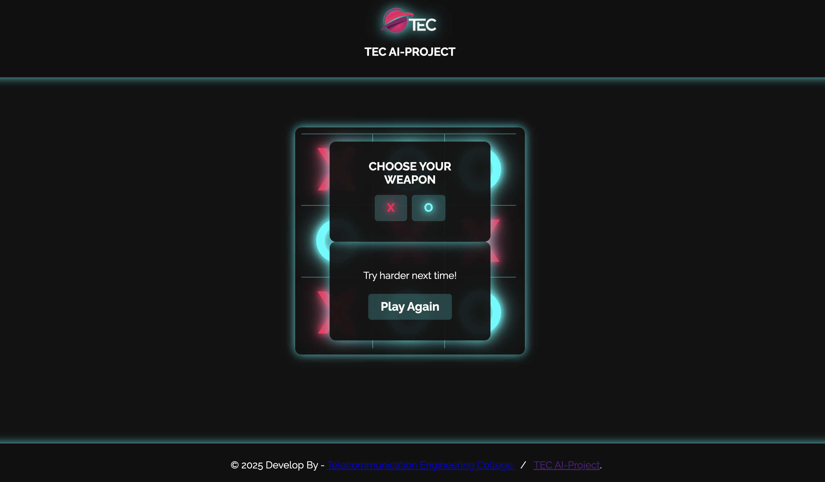 AI Game Project with reinforcement learning